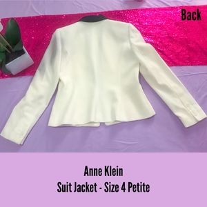 Anne Klein Jackets & Coats - Anne Klein - Suit Jacket / Blazer - White -Size 4P Anne Klein Jackets & Coats - Anne Klein - Suit Jacket / Blazer - White -Size 4P